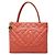 Borsa Tote Chanel Matelassé Orange Caviar Leather Arancione