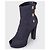 Louis Vuitton Grau Wildleder Open-Toe Booties EU 38 gebraucht - Ansicht 3