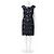 Abito sheath in pizzo floreale nero Vera Wang