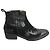 Atelier Voisin Stivaletti in scamosciato nero con dettagli serpente