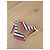 Christian Louboutin Décolleté a righe blu e bianche Bianco Gold hardware - vista 4