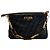 Borsa Fendi O'Lock in tela FF blu con catena plexiglass Nero