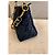 Borsa Fendi O'Lock in tela FF blu con catena plexiglass Nero - vista 4