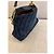 Borsa Fendi O'Lock in tela FF blu con catena plexiglass Nero - vista 7