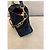 Borsa Fendi O'Lock in tela FF blu con catena plexiglass Nero - vista 9