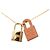 Hermès Collana con pendente a catena Hermes O'Kelly PM Marrone D'oro