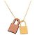 Hermès Collana con pendente a catena Hermes O'Kelly PM Marrone D'oro - vista 2