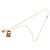 Hermès Collana con pendente a catena Hermes O'Kelly PM Marrone D'oro - vista 4