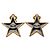 Orecchini Chanel Coco Mark Star Motif Nero D'oro
