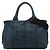 Sac Tote Prada Canapa com Placa de Logotipo Triangle Azul