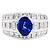 Autre Marque Weißgoldring, Saphir und Diamanten