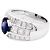 Autre Marque Weißgoldring, Saphir und Diamanten - Ansicht 2
