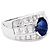 Autre Marque Weißgoldring, Saphir und Diamanten - Ansicht 3