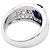 Autre Marque Weißgoldring, Saphir und Diamanten - Ansicht 4