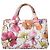 Borsa Tote Small Canapa con stampa floreale Prada Multicolore