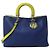 Borsa 2Way Diorissimo in pelle blu navy x giallo