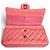 Borsa Chanel 14A Supermarket Pink Jersey Medium Classic Timeless Double Flap Bag Rosa Silver hardware - vista 12