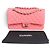 Borsa Chanel 14A Supermarket Pink Jersey Medium Classic Timeless Double Flap Bag Rosa Silver hardware - vista 3