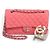 Borsa Chanel 14A Supermarket Pink Jersey Medium Classic Timeless Double Flap Bag Rosa Silver hardware - vista 4