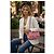 Borsa Chanel 14A Supermarket Pink Jersey Medium Classic Timeless Double Flap Bag Rosa Silver hardware - vista 5