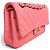 Borsa Chanel 14A Supermarket Pink Jersey Medium Classic Timeless Double Flap Bag Rosa Silver hardware - vista 6