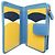 Saffiano Portafoglio bi-fold da donna Prada Bianco Blu Multicolore Giallo Blu navy - vista 5