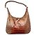 Borsa Longchamp in pelle effetto coccodrillo marrone