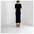 Autre Marque From Future Merinowolle Maxi-Kleid gerippt - Navy & Ivory Weiß Dunkelblau - Ansicht 10