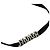 Dior Collana choker Christian in velluto nero con strass J'A - vista 4