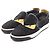 Fendi Monster Bugs Eye Suede Leather Slip-on Schwarz Gelb