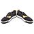 Fendi Monster Bugs Eye Suede Leather Slip-on Schwarz Gelb - Ansicht 3