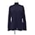 Hermès Kaschmir-Seide-Strick Blau Marineblau  - Ansicht 1