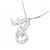 Autre Marque Au750 Weißgold Initial A Diamant Halskette Silber - Ansicht 4