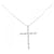 Autre Marque Au750 White Gold Cross Diamond Necklace Silvery  - view 1