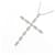 Autre Marque Au750 White Gold Cross Diamond Necklace Silvery  - view 3