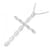 Autre Marque Au750 White Gold Cross Diamond Necklace Silvery  - view 4