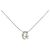 Autre Marque Collana a Fiore in Platino e Diamanti Argento