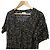 Dries Van Noten Sheer Layered Kurzarm-Bluse Schwarz - Ansicht 4