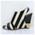 Chloé Sandali con zeppa Chloe Nero Bianco - vista 2