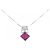 Autre Marque Collana con rubino e diamanti Au750 Argento