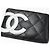 Tarjetero de piel de becerro Chanel Cambon Line Negro - vista 5