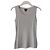 Canotta D&G in seta e lurex con logo Argento