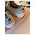 Miu Miu Sneaker aus grauem Canvas mit Kristallbesatz Weiß Hellblau - Ansicht 6