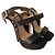Sandali con tacco Jimmy Choo in pelle e scamosciato neri Nero