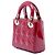 Lady Dior mini in vernice cannage rosso Bordò - vista 2
