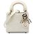 Lady Dior en micro charol blanco cannage Crudo