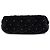 Clutch da polso Chanel in velluto trapuntato nero e diamanti - vista 3