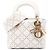 Dior Lady Dior Mini in agnello bianco cannage con borchie