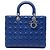 Lady Dior in agnello cannage blu grande