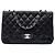 Chanel Black Jumbo Classic Perforiertes Lammleder Single Flap Schwarz